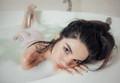 bathtub, ass, soap, white panties, wet panties, tattoo, wet body, hot wallpaper