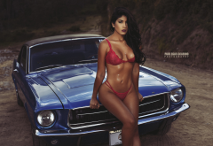 rudy munoz, sexy belly, tanned, red lingerie, wet, cars, brunette, red bra, panties, hot wallpaper