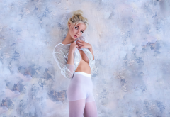 blonde, sexy, model, boobs, big tits, pantyhose, white pantyhose wallpaper