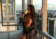 natasha markelova, boobs, big tits, nipples, tanned, brunette wallpaper