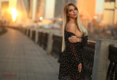julia abrams, model, blonde, tits, boobs, pierced nose wallpaper