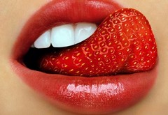 lips, strawberry, red lips, sexy lips, strawberry lips wallpaper