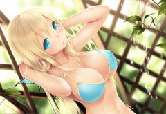 blonde, boobs, sexy, hentai, walpaper anime, ecchi wallpaper