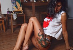 tattoo, pose, mavrin, sasha antonova wallpaper