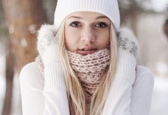 girl, les, snow wallpaper